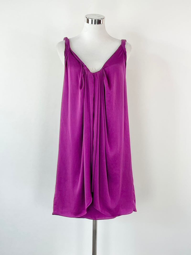 Diane von Furstenberg 'Pepet' Grape Draped Mini Dress - AU8