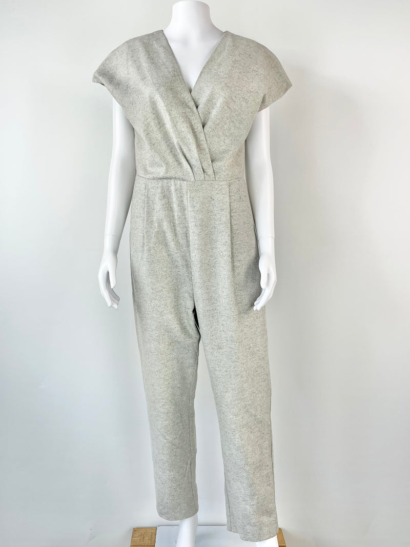 Gorman Stone Grey Wool Blend Jumpsuit - AU10