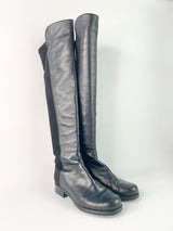 Stuart Weitzman Black '5050' Knee-High Boots - EU35