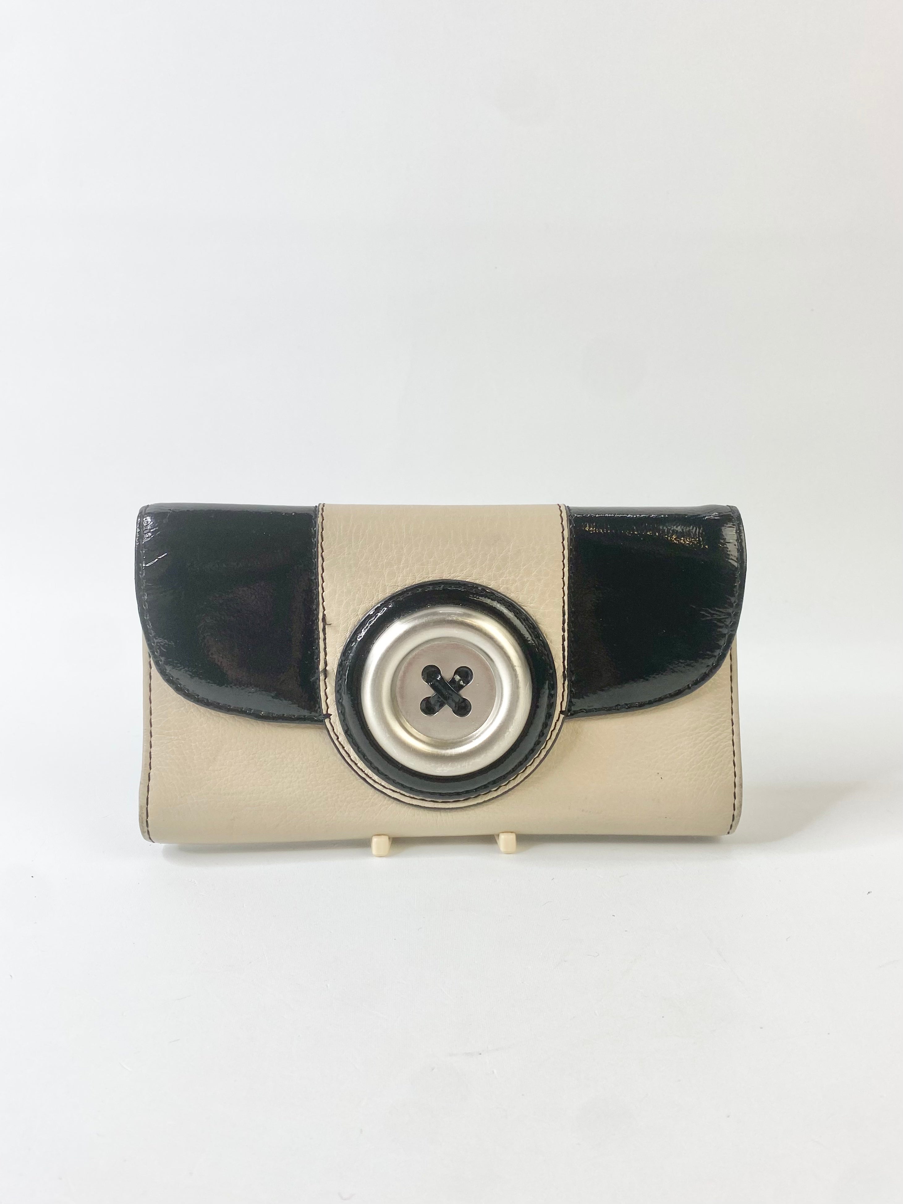 Mimco Vanilla & Black Wallet
