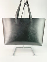 Mansur Gavriel Black Leather Tote Bag with Zip Wallet