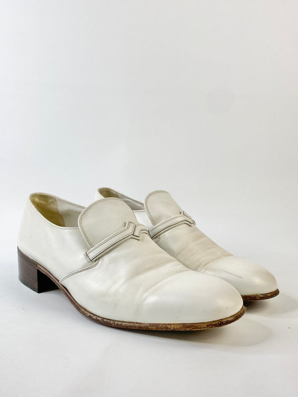 Vintage Bally White Loafers - 9.5
