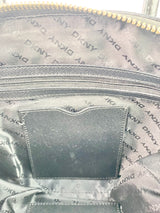 DKNY Black Monogram Bowling Bag
