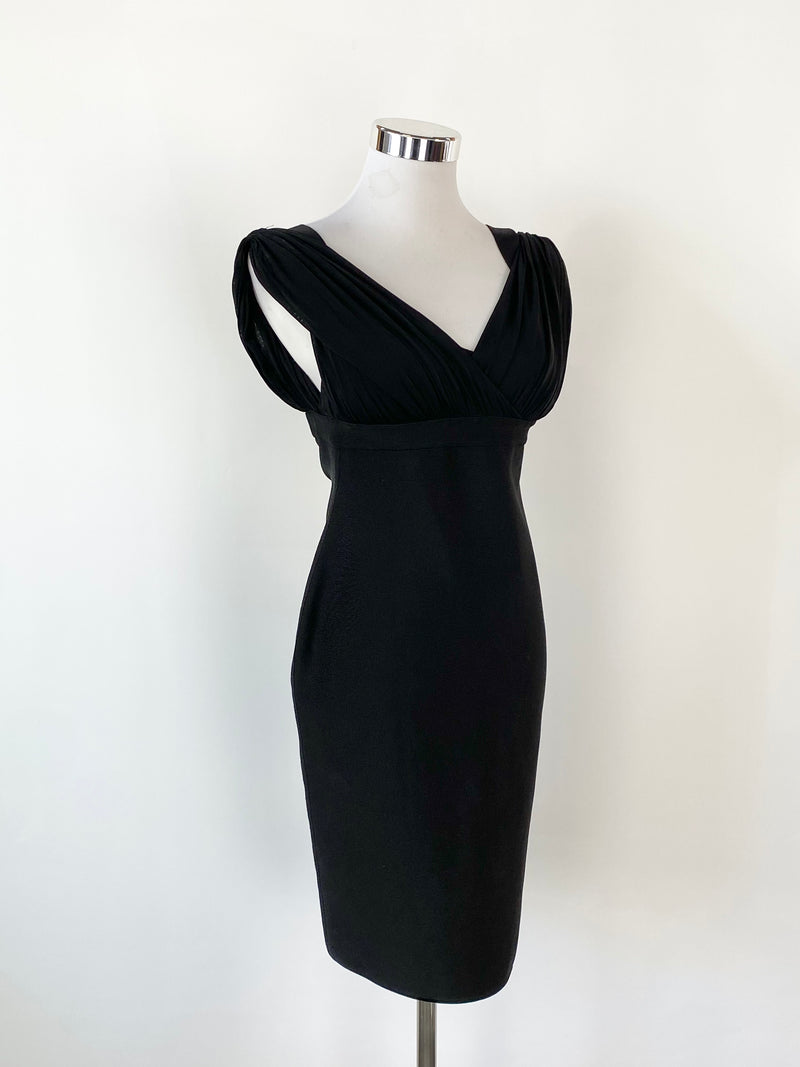 Vintage Herve L. Leroux Black Bodycon Dress - AU8
