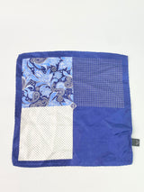 Blue & White Silk Pocket Square