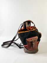 Peruvian Black & Burnt Orange Backpack