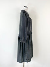 Vintage Anthea Crawford Black Microdot Dress - AU10