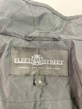Fleet Street Black Hooded Rain Jacket - XL