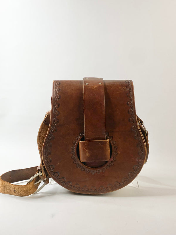 Tooled Leather Guitar Satchel