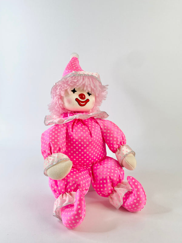 1986 Poter Neon Pink Musical Clown Doll