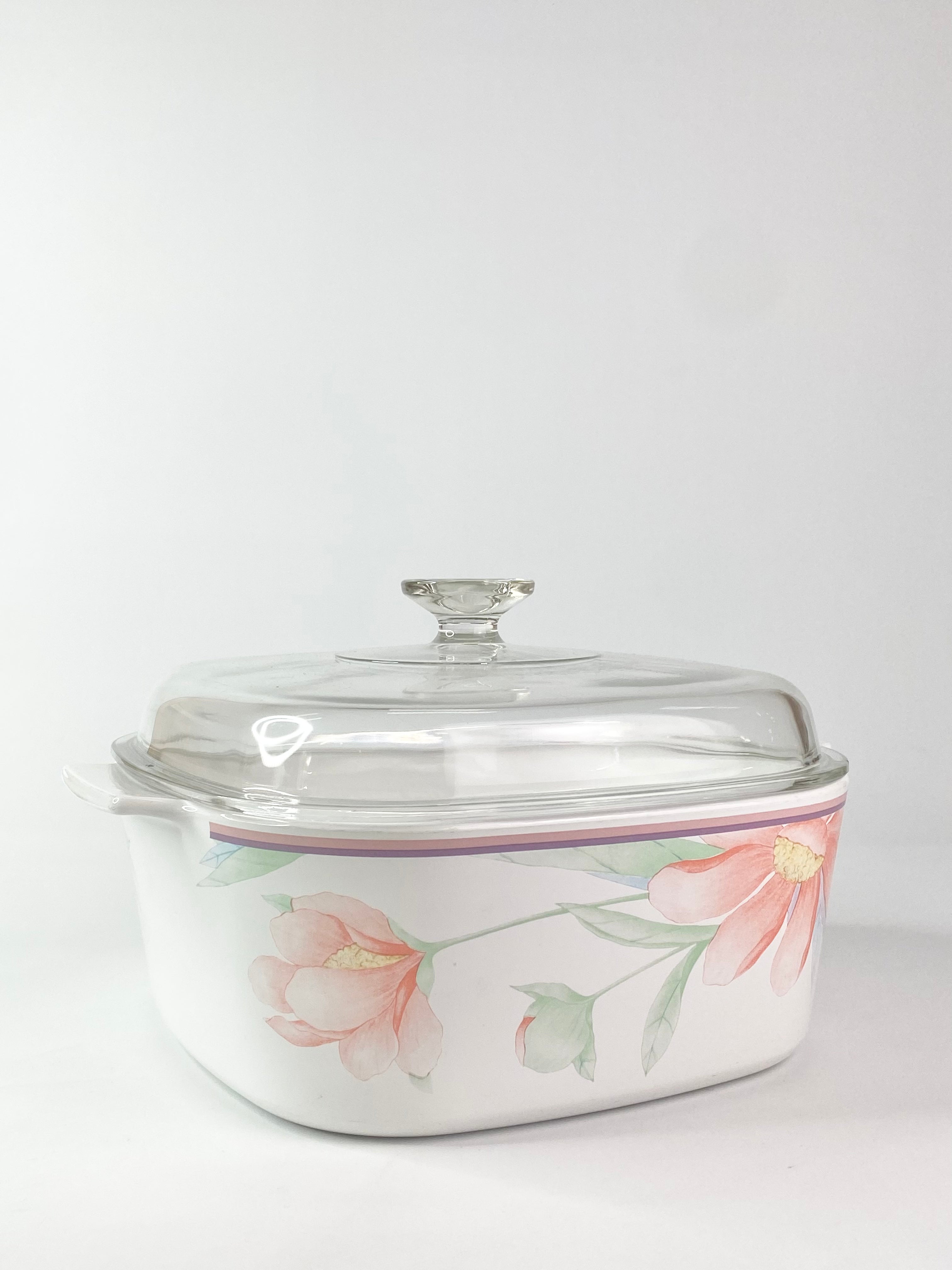 Corning Ware Peach Floral Casserole Dish 5L