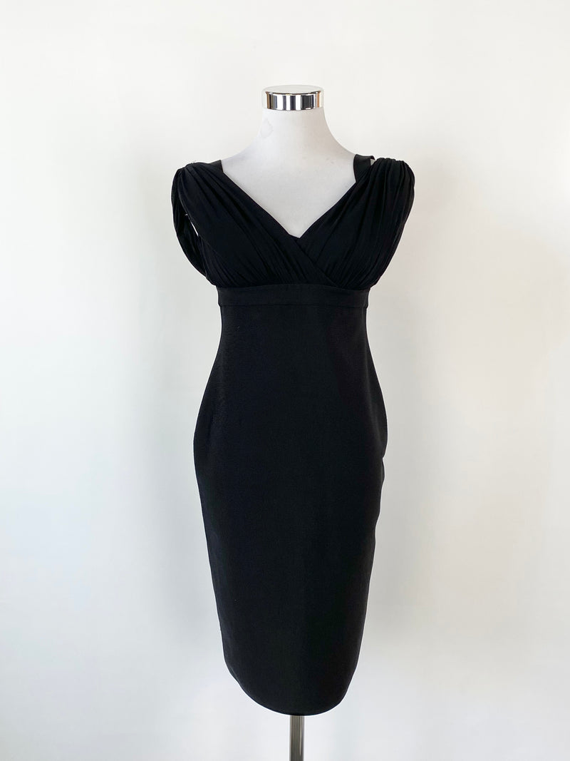 Vintage Herve L. Leroux Black Bodycon Dress - AU8