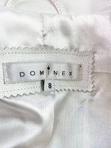 Vintage Dominex White Leather Moto Jacket - AU8