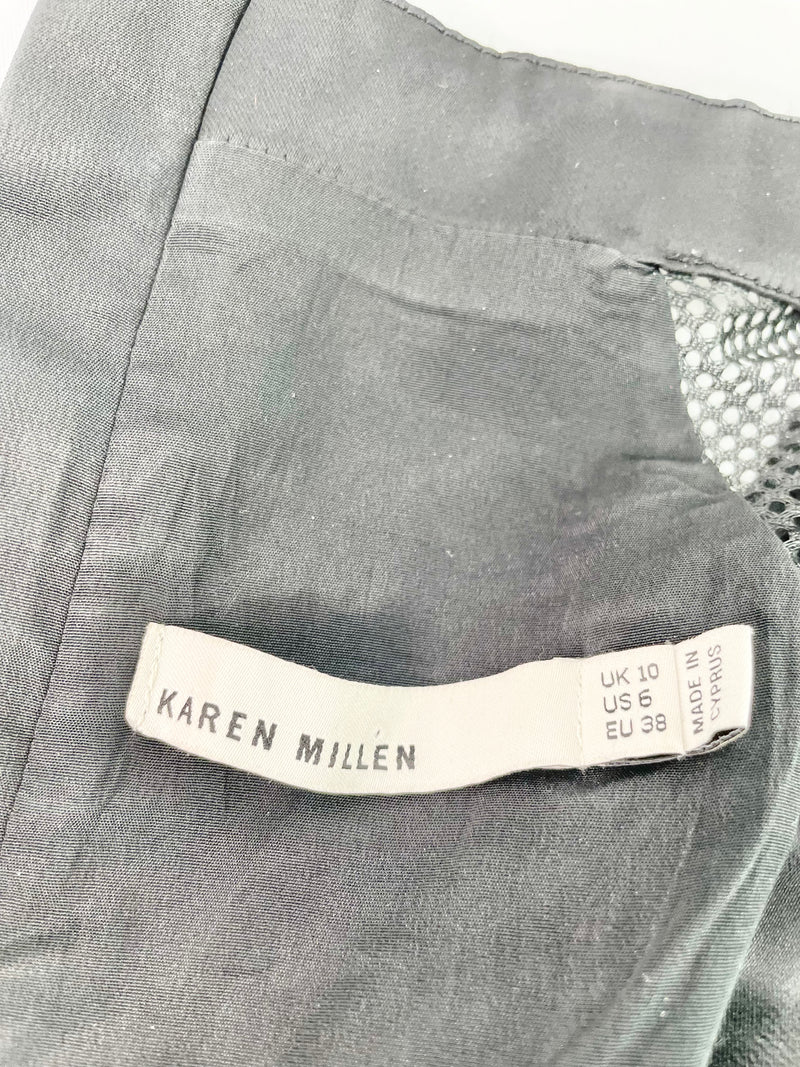 Karen Millen Neon Multicolour Chevron Bodycon Dress - AU10
