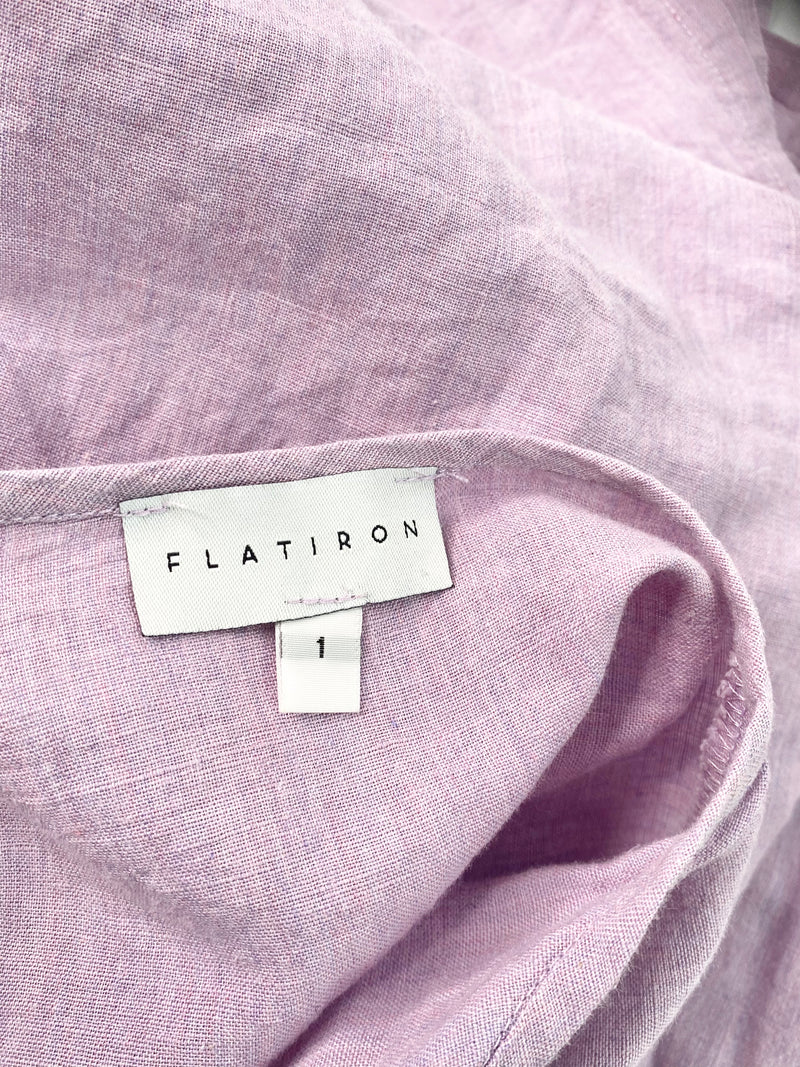 Flatiron Lavender Linen Blouse - AU8