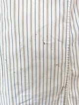 Vintage Miu Miu White Blue & Grey Striped Shirt - M