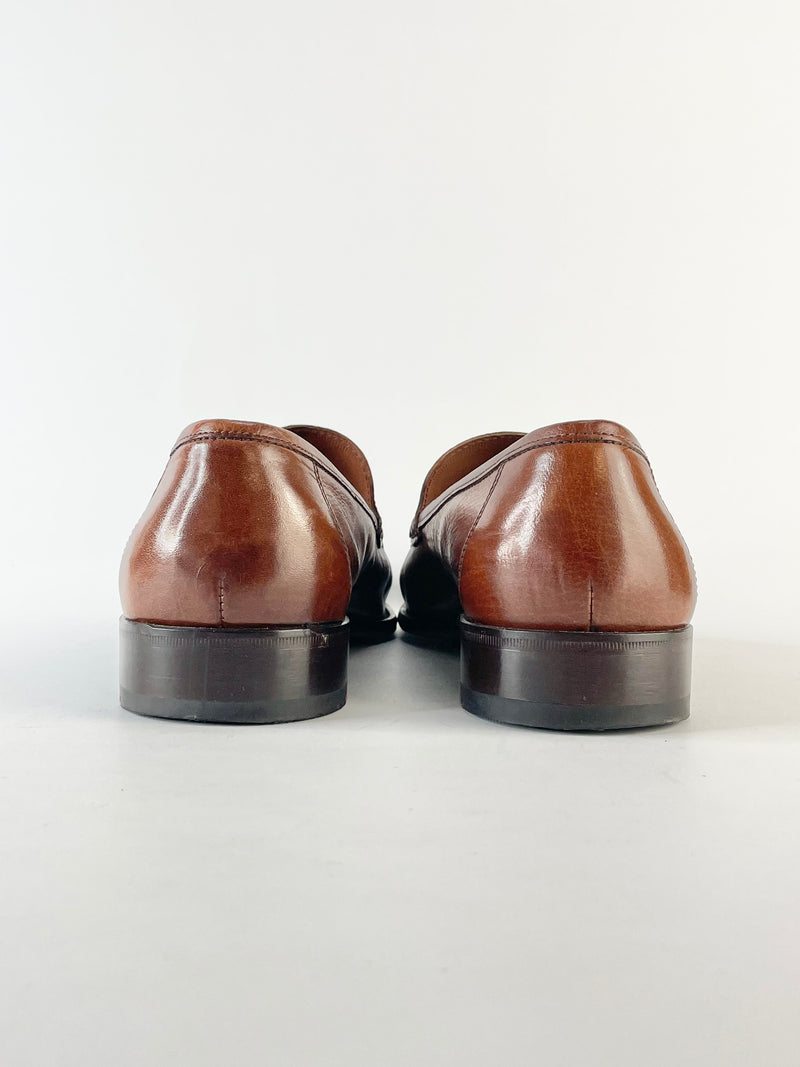 Lloyd Brown Leather Evandro Slip Ons - EU42