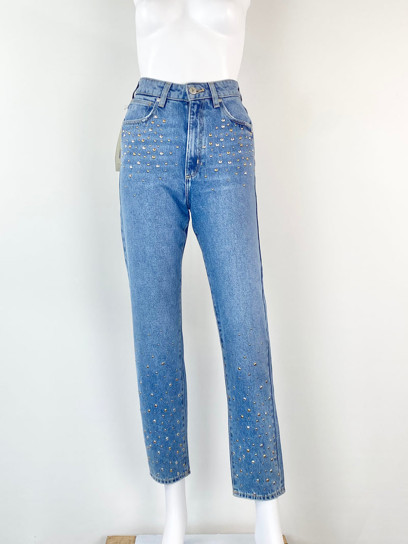 Abrand ‘Josephine’ Blue Studded Jeans NWT - AU6