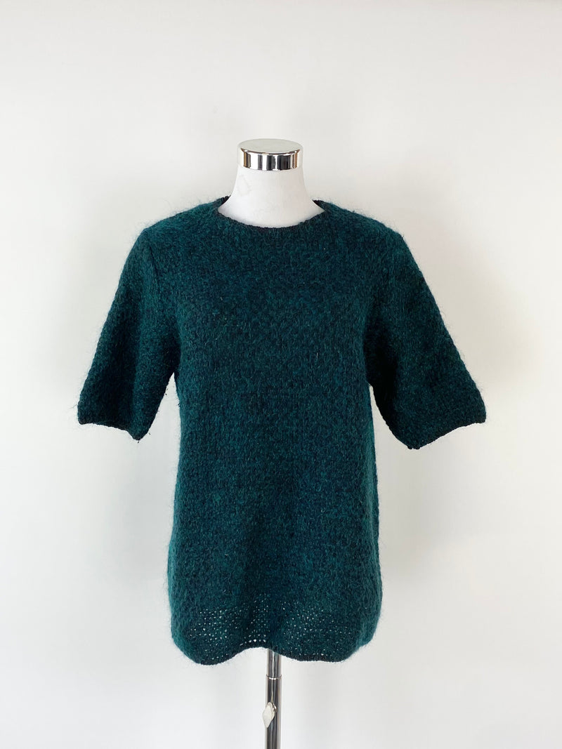 Cos Pine Green Wool & Mohair Top - AU6