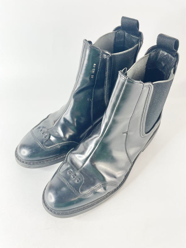 G-Star Raw Black Leather Chelsea Boots - EU40