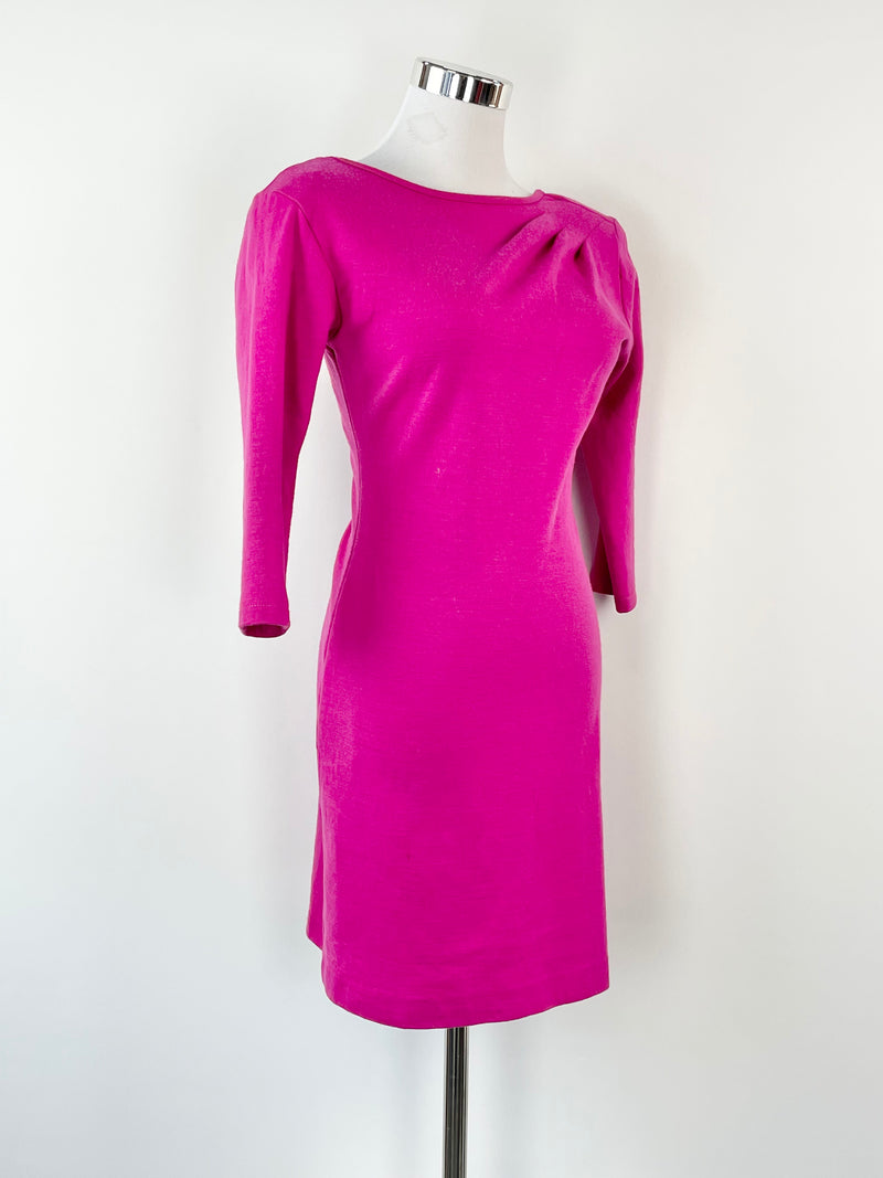 Lisa Taranto Fuchsia 3/4 Sleeve Mini Dress - AU10