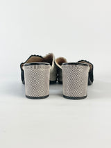 Beautifeel 'Cleo' Pixel Print Black & White Suede Sandals - EU41