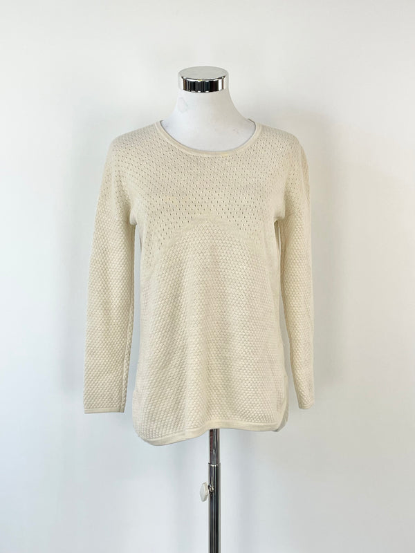 Ella Sanders Cream Merino Knit Sweater - XS