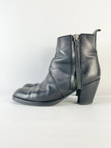 Acne Studios Black Leather 'Pistol' Ankle Boots - EU40