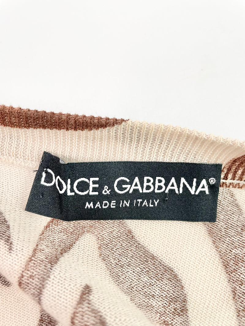 Dolce & Gabbana Beige & Brown Zebra Print Twin-Set - AU10/14