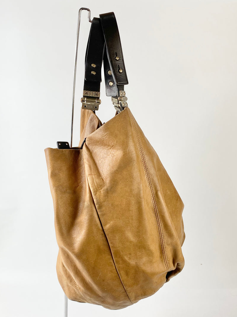 Scanlan Theodore Tan Leather Tote Bag