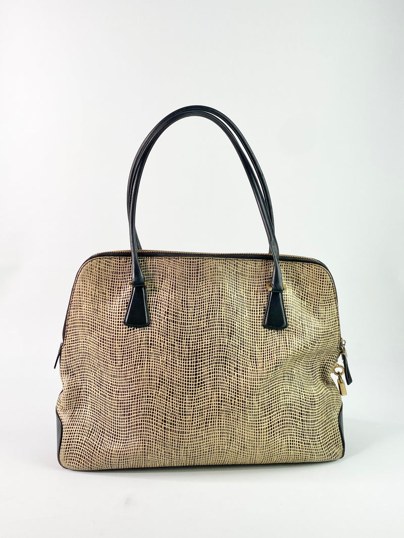 Salvatore Ferragamo Textured Leather Tote Bag
