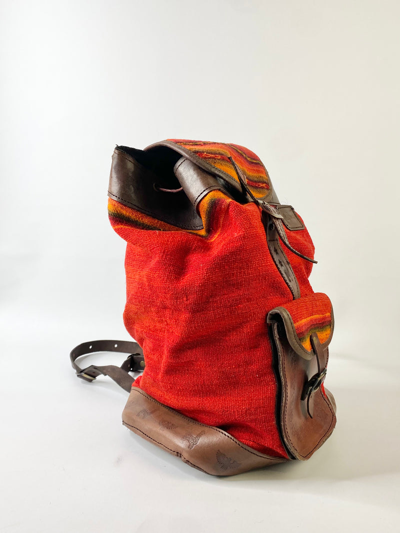 Peruvian Deep Orange Backpack