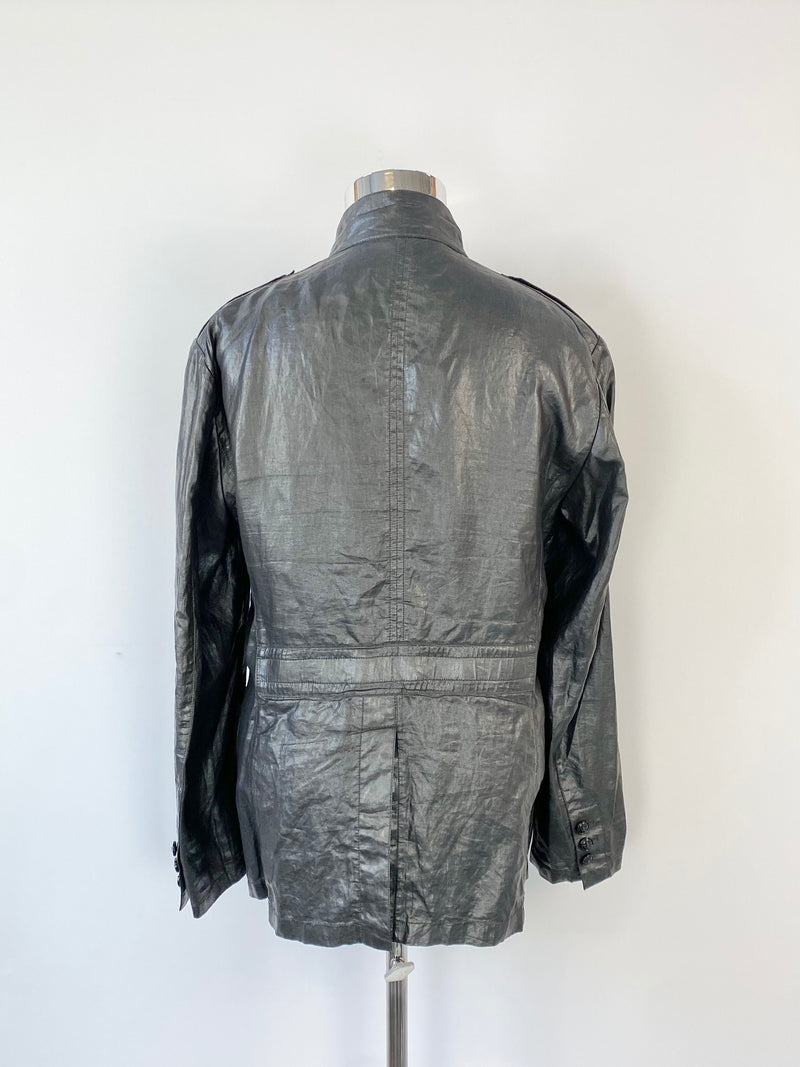Armani Collezioni Black Asymmetrical Jacket - IT52