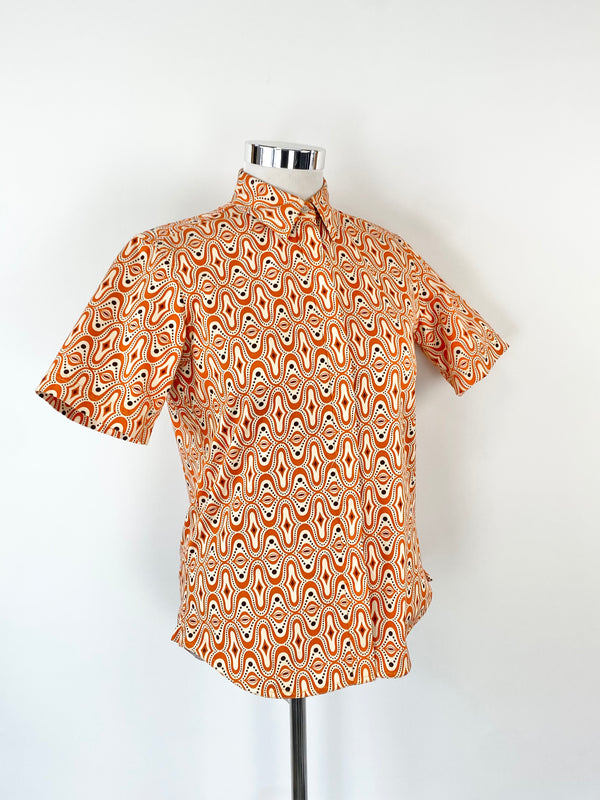 Coville Orange Library Patterned Shirt - AU12