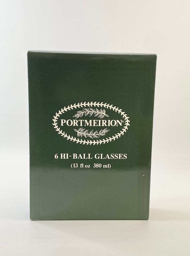 Portmeirion Botanical Etched Hi-Ball Glasses