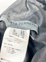 Alberta Ferretti Black Embroidered Strap Midi Dress - AU10