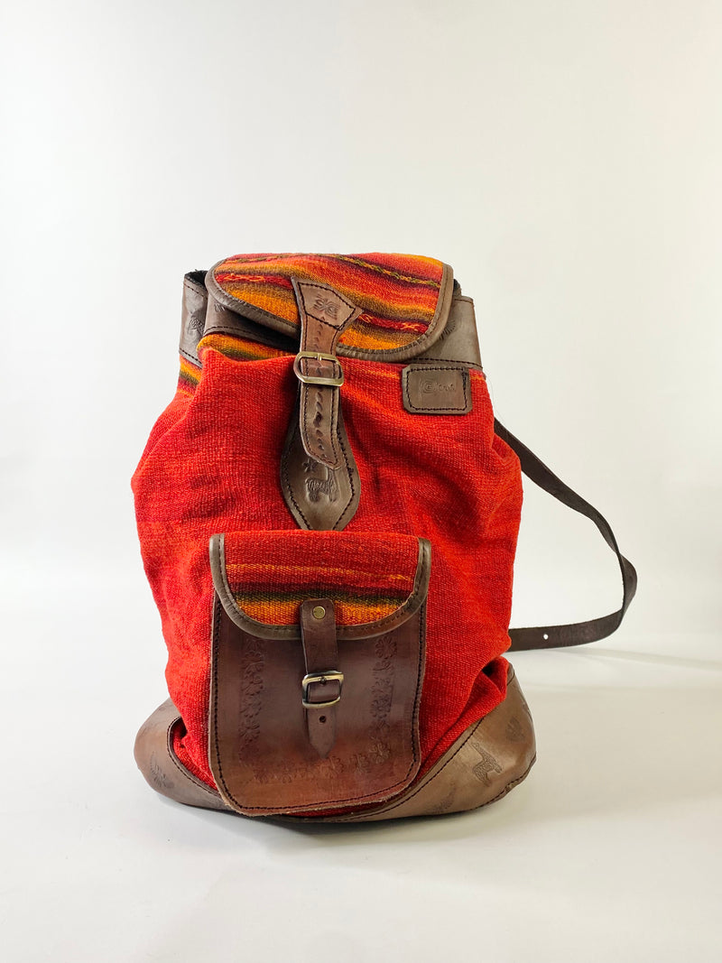 Peruvian Deep Orange Backpack