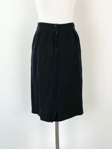 Gorman Black Linen Midi Skirt - AU6