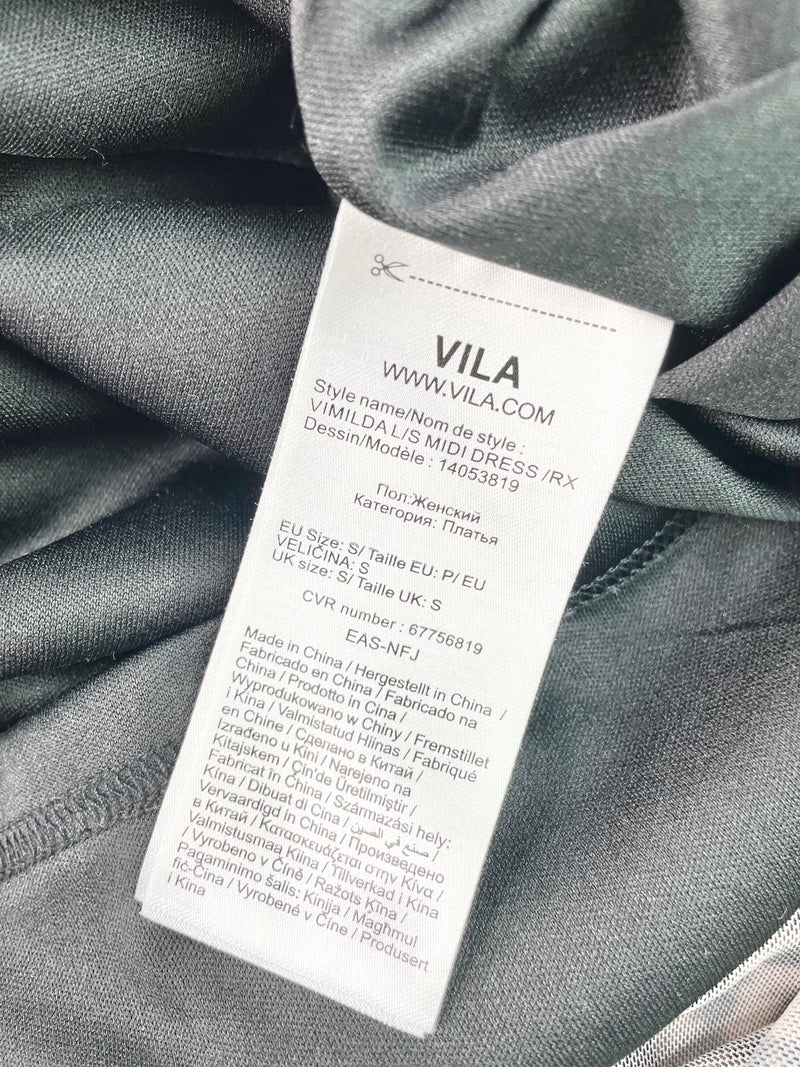 Vila Animal Print Long Sleeve Maxi Dress - S