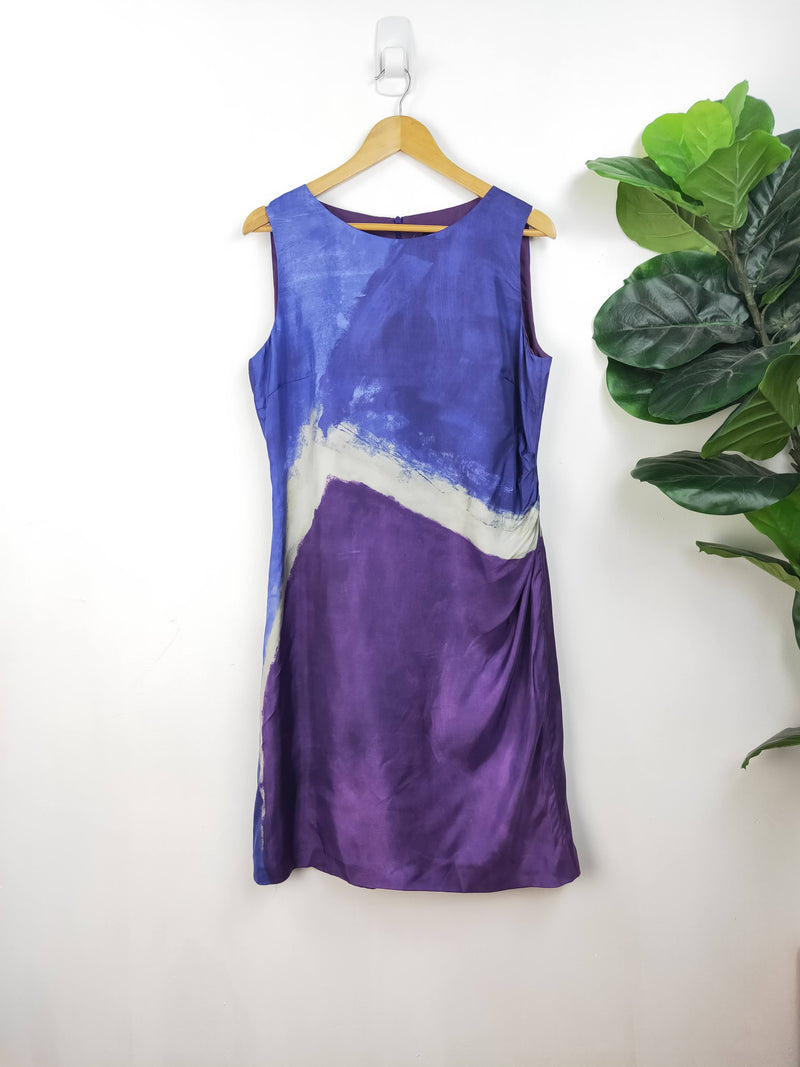 Piazza Sempione purple satin dress (size 48 IT)