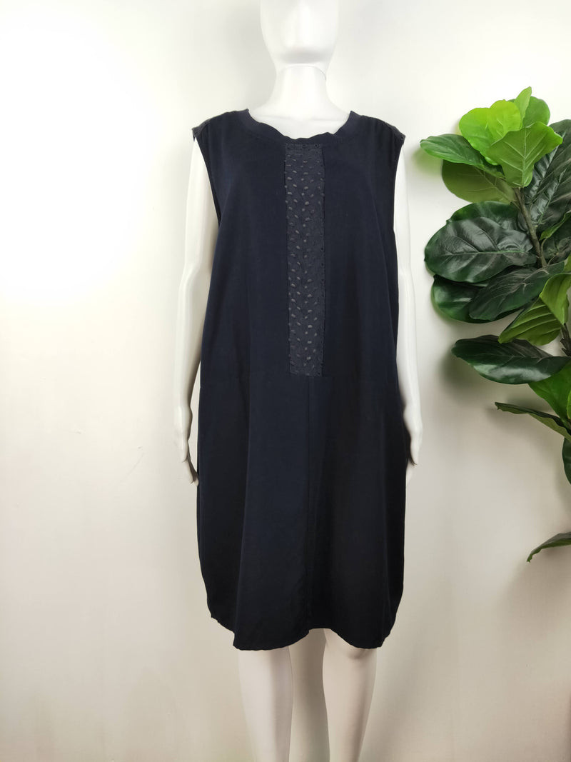 Carmakoma navy blue lace panel dress (size large)