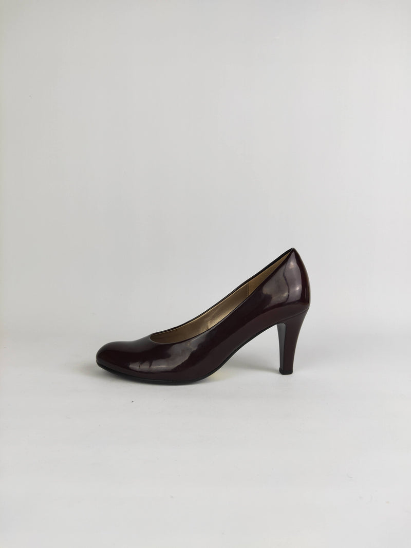 Gabor Wine Red Patent Leather Heels - EU35
