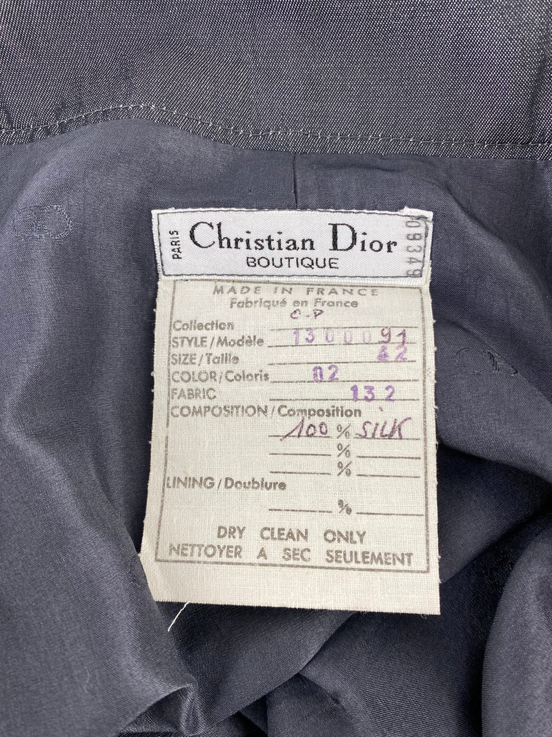 Vintage Christian Dior Boutique Grey Silk Slacks - AU8