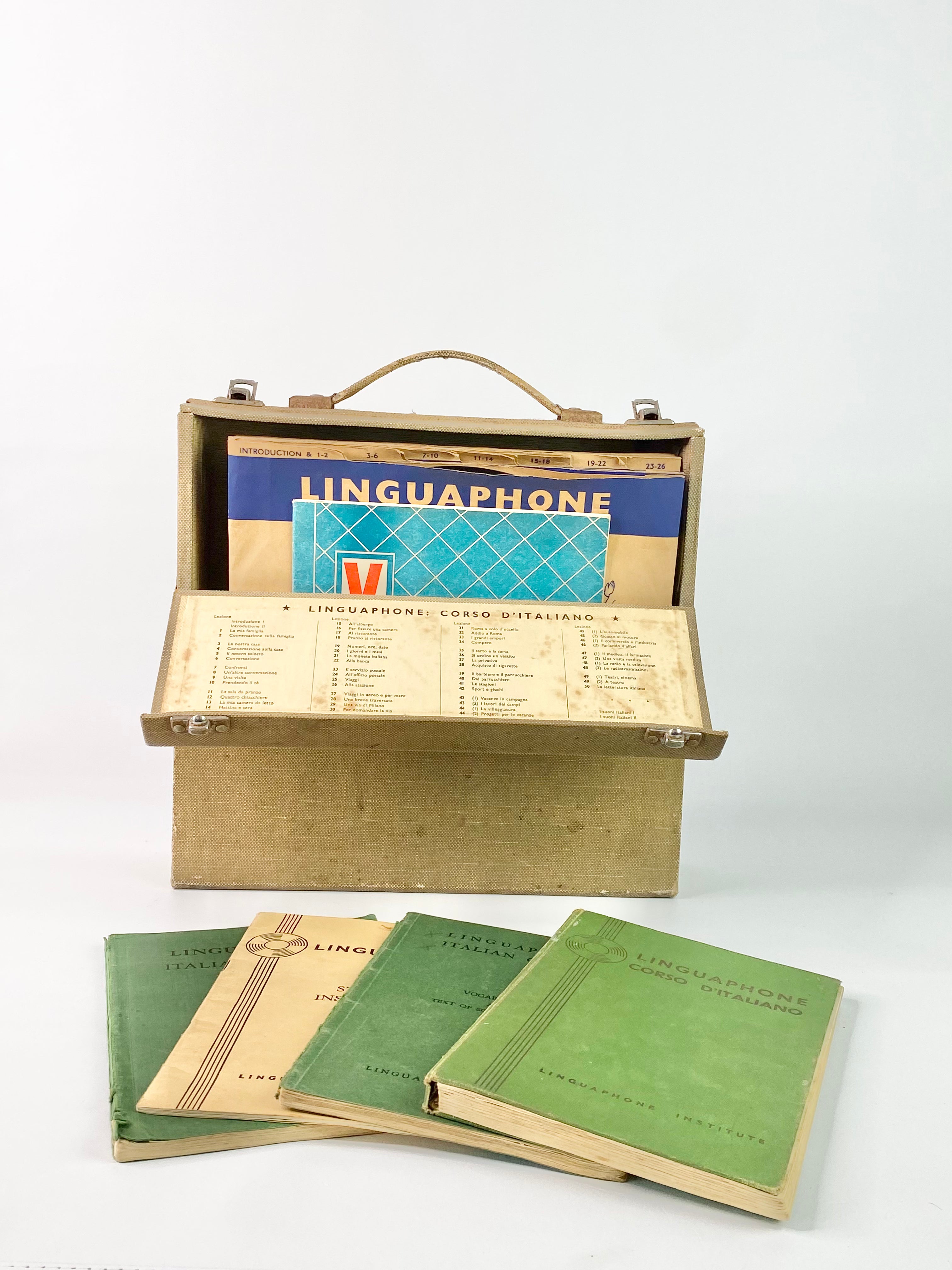 Vintage Linguaphone: Coros D'Italiano Set
