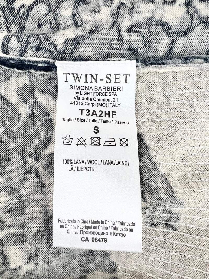 Twinset Floral Printed Wool Cardigan - AU6/8