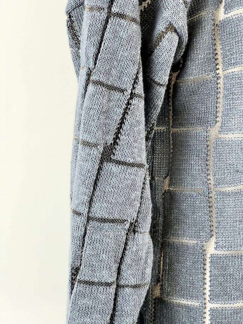 Vintage Calugi e Giannelli Geometric Mesh Detail Sweater - L