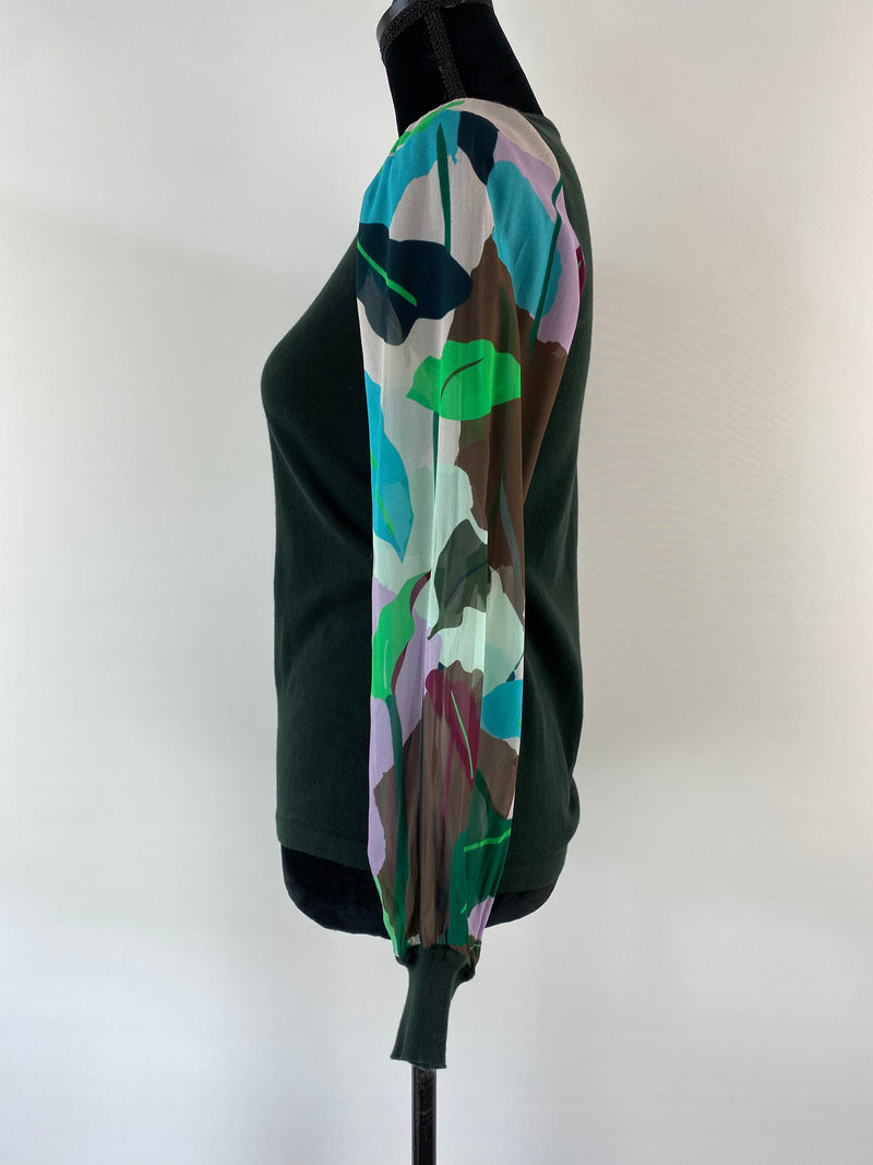 Gorman Forest Green Sheer Sleeve Blouse - AU8