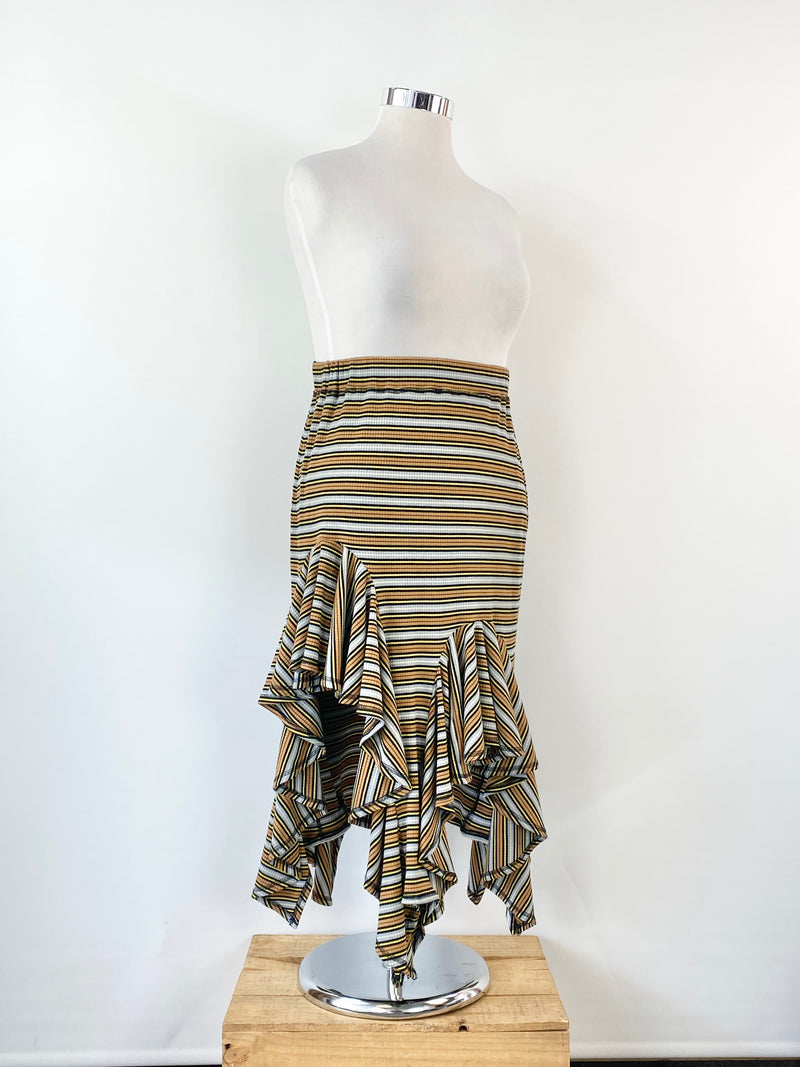 Romance was Born 'Practical Magic' Frill Skirt in Stripe - AU14