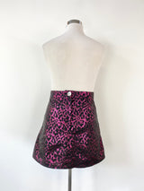 Purple & Black Lurex Mini Skirt - AU18