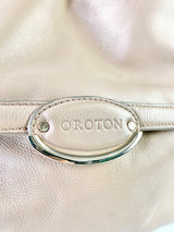 Oroton Cappuccino Leather Shoulder Bag